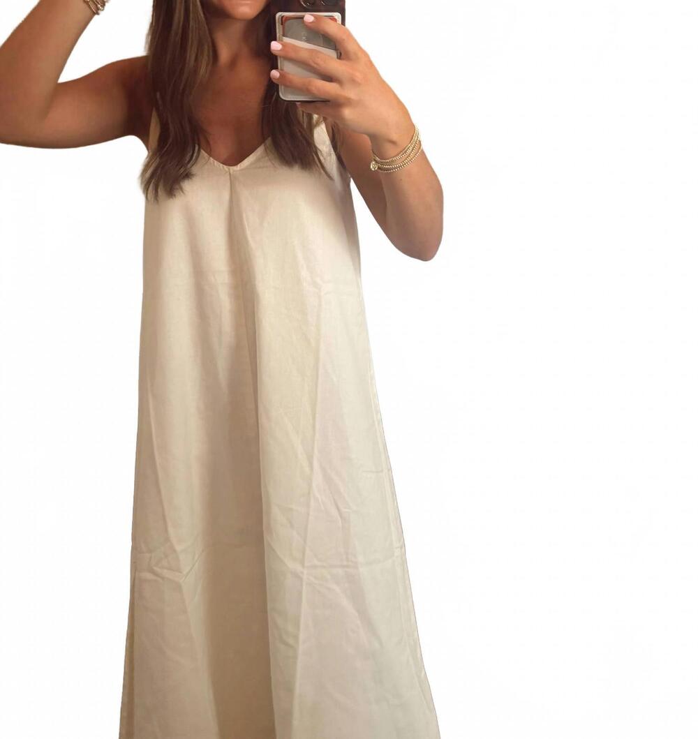 NEW DOUBLE ZERO coastal maxi dress in cream